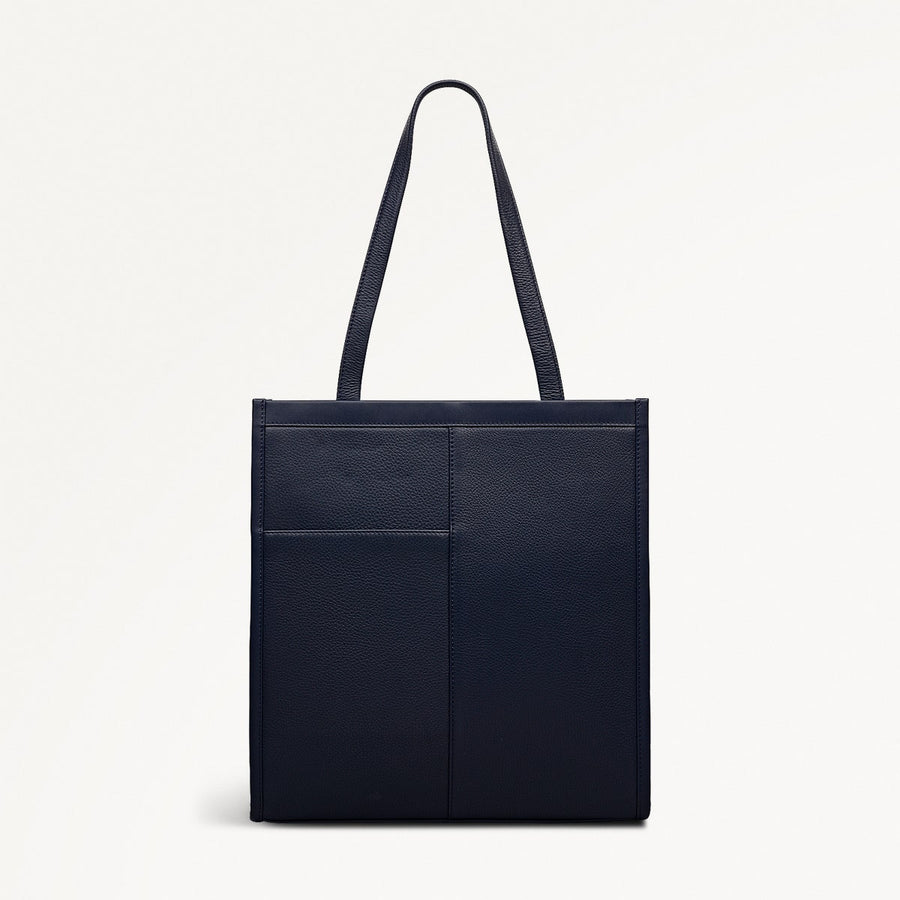 Alba Place Logo Medium Ziptop Tote Bag in Ink - 111937