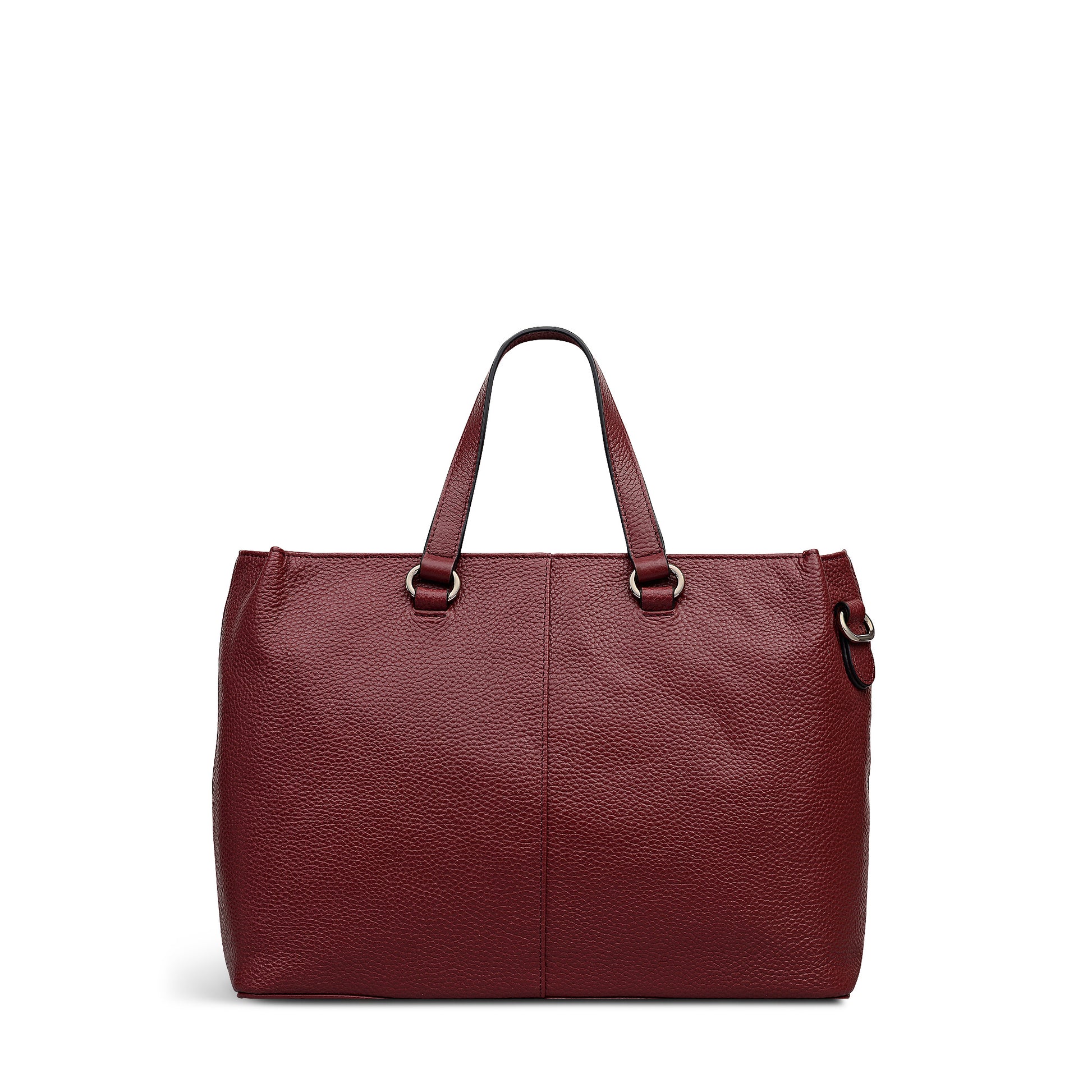 Pickwick Leather Medium Ziptop Grab Bag in Merlot - 111960