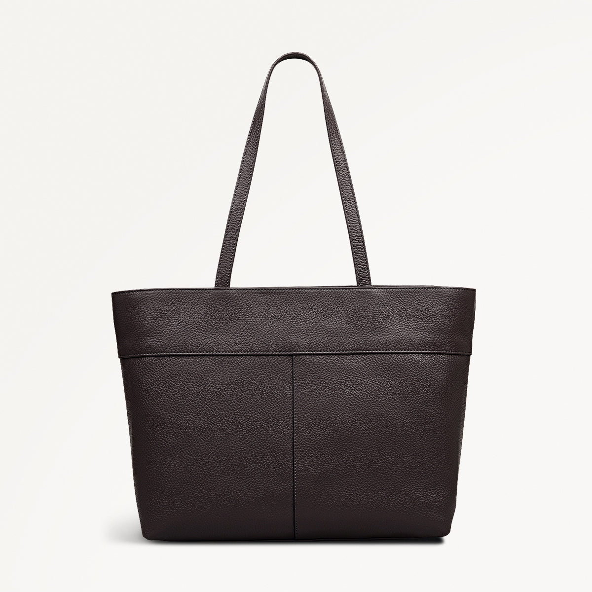 Fountain Road Leather Medium Ziptop Tote Bag in Thunder - 111963