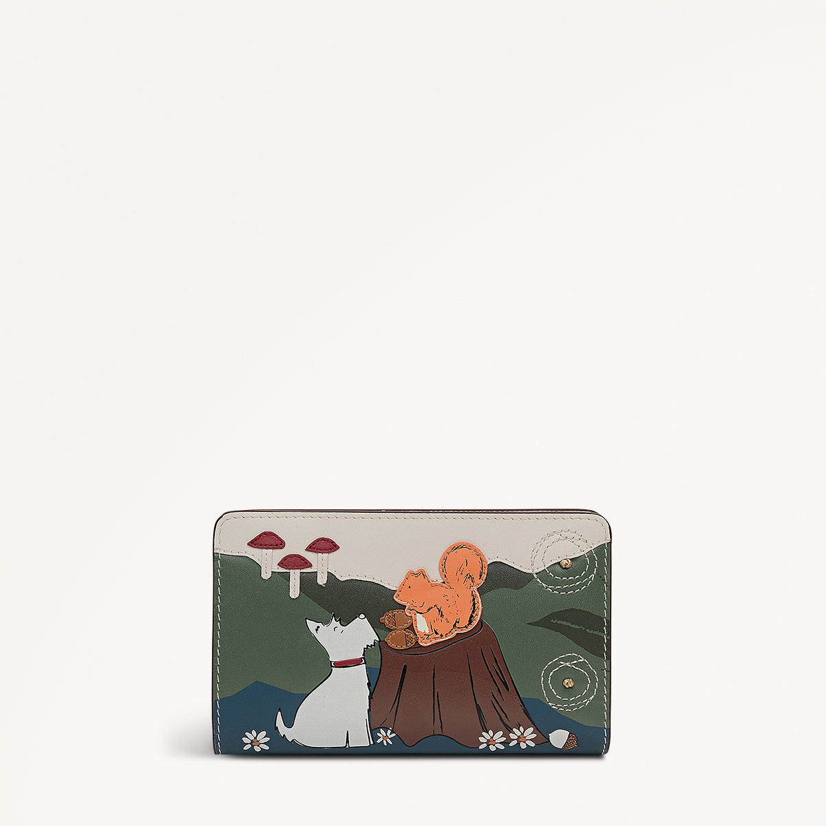 Autumn Leaves Medium Bifold Wallet in Snow - 112050