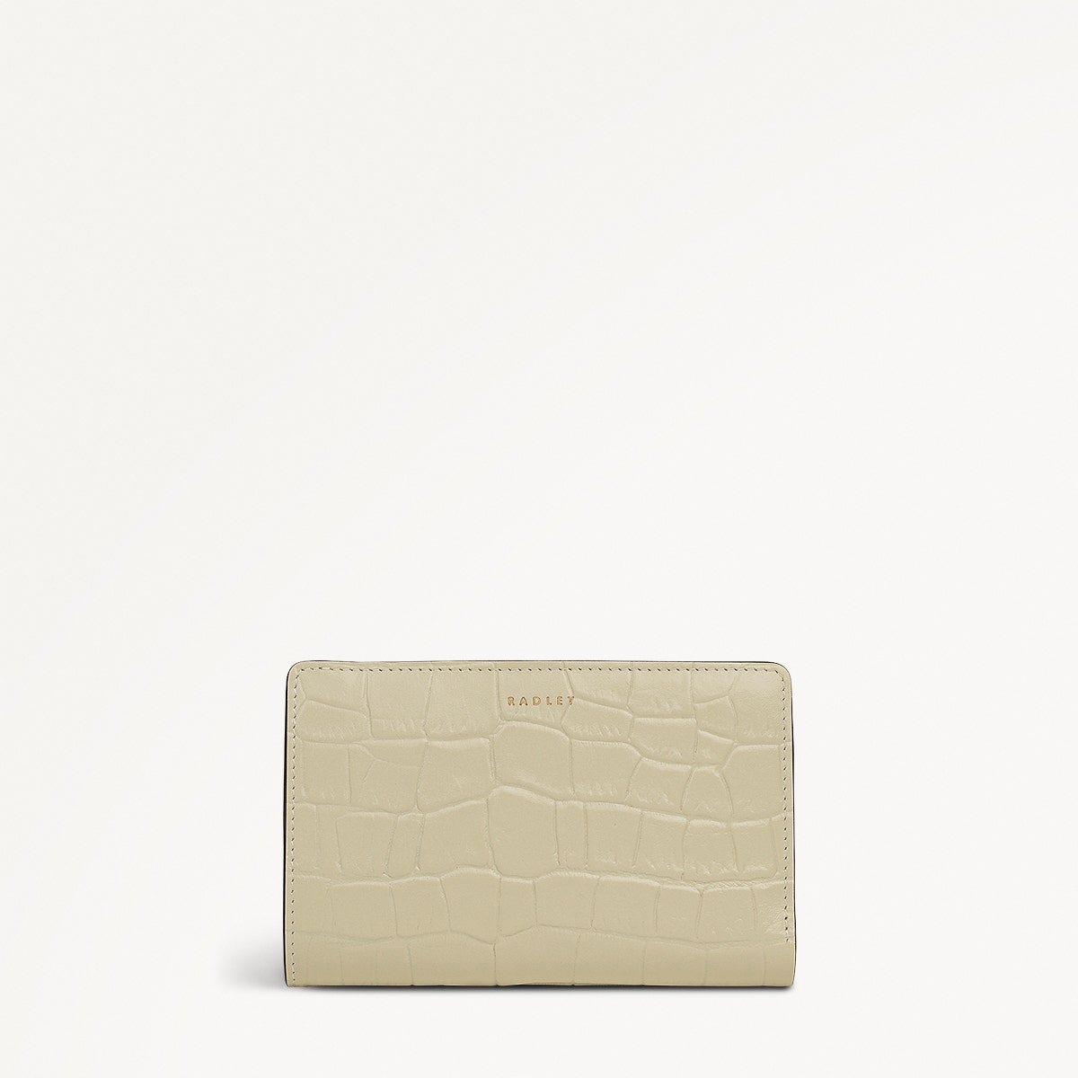 Picton Place Faux Croc Medium Bifold Wallet in Snow - 112055