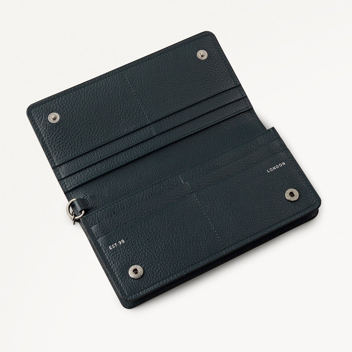 Chester Row Leather Large Bifold Wallet in Black - 112063