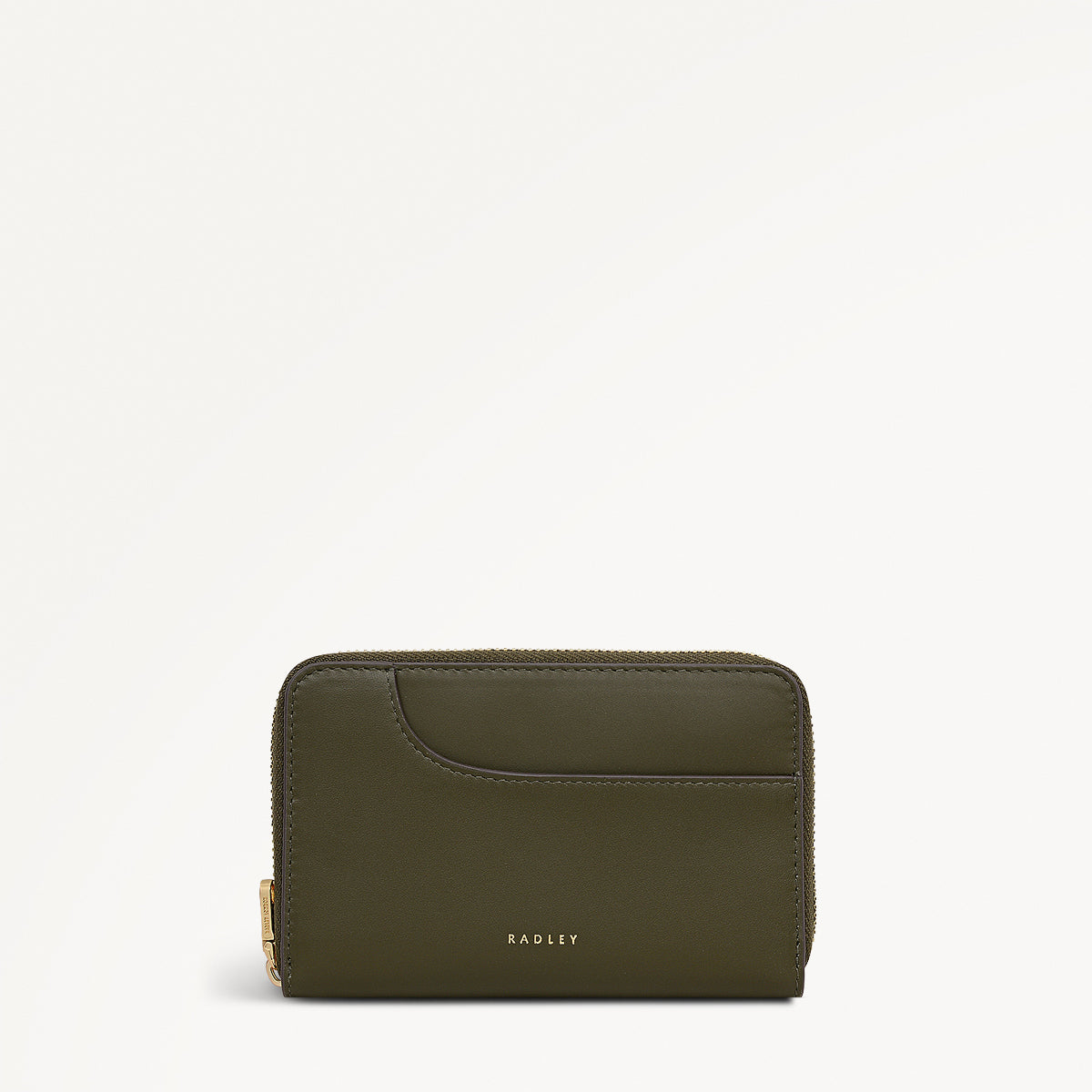 Pockets Leather Medium Zip Around Wallet in Pine Needle - 112067