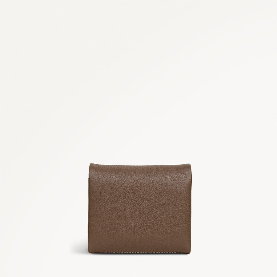 Mallow Street Leather Medium Folded Wallet in Coffee - 112078