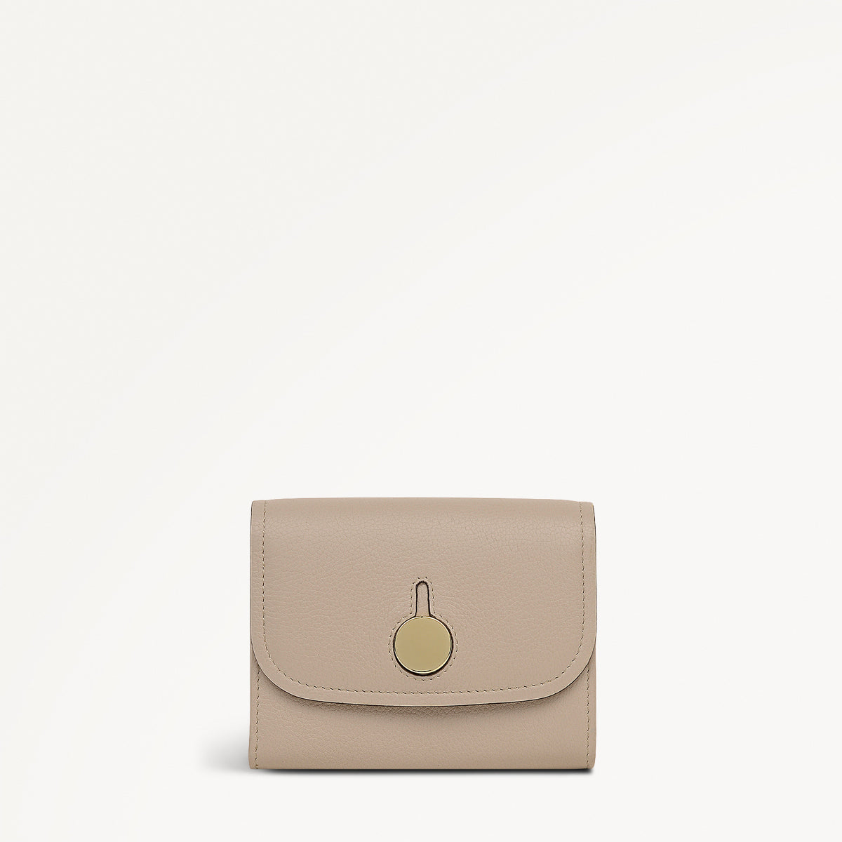Bathurst Mews Leather Medium Flapover Wallet in Porcini - 112079