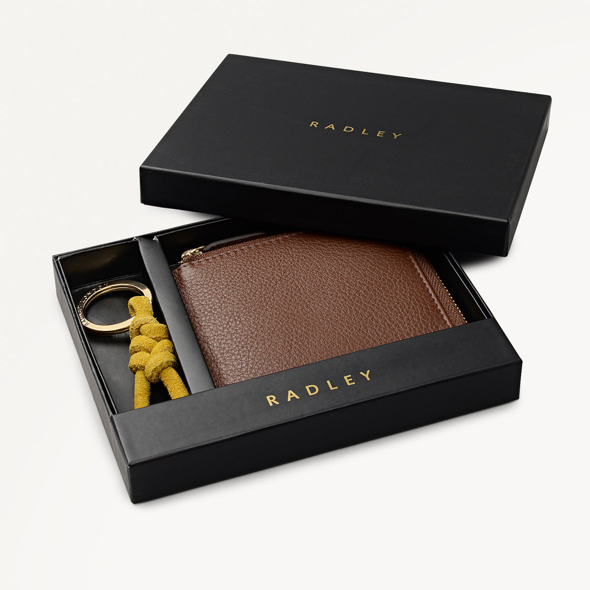 Chilworth Street Leather Medium Boxed Wallet And Keyring in Ochre - 112096