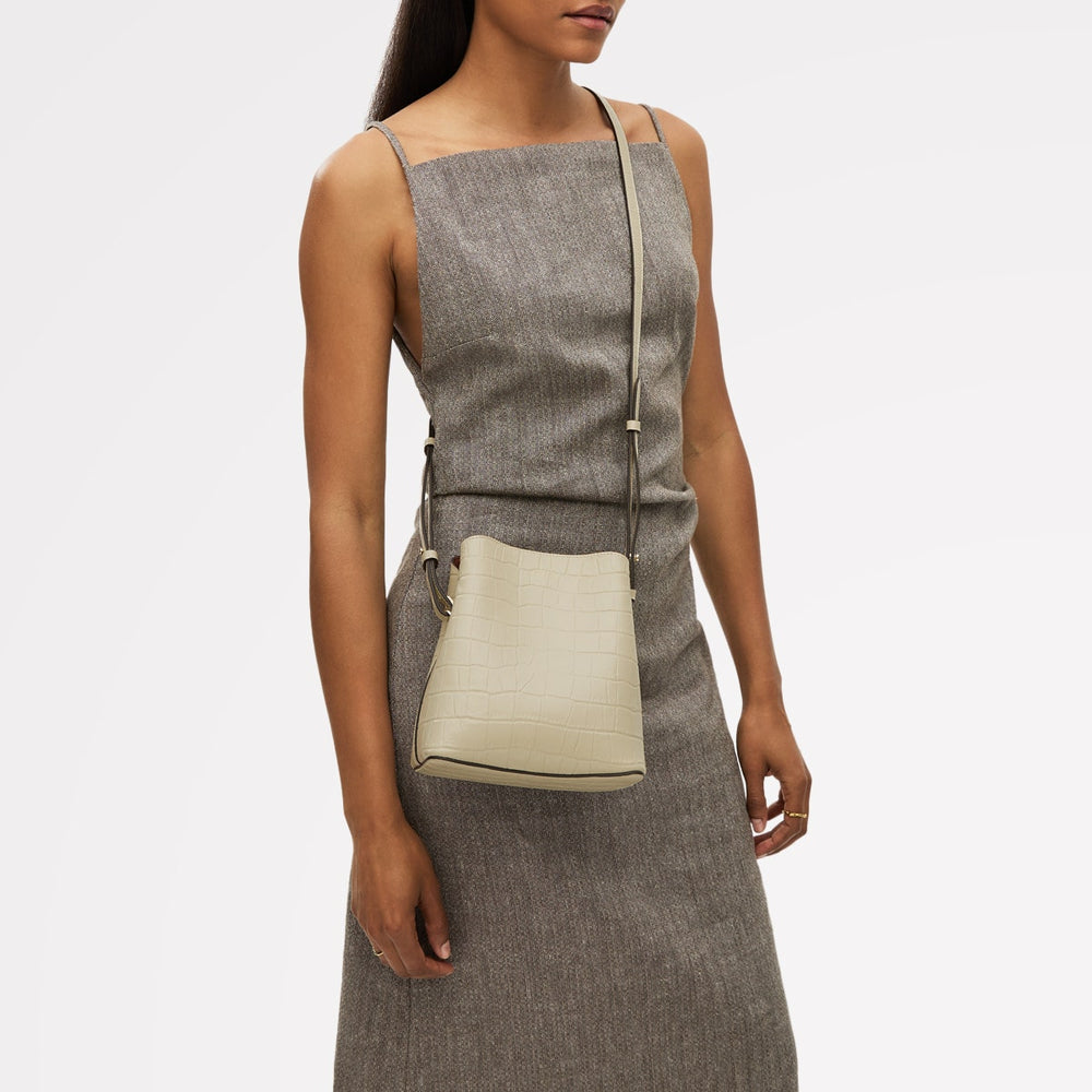 Dukes Place Leather Small Compartment Cross Body Bag in Snow - 112127