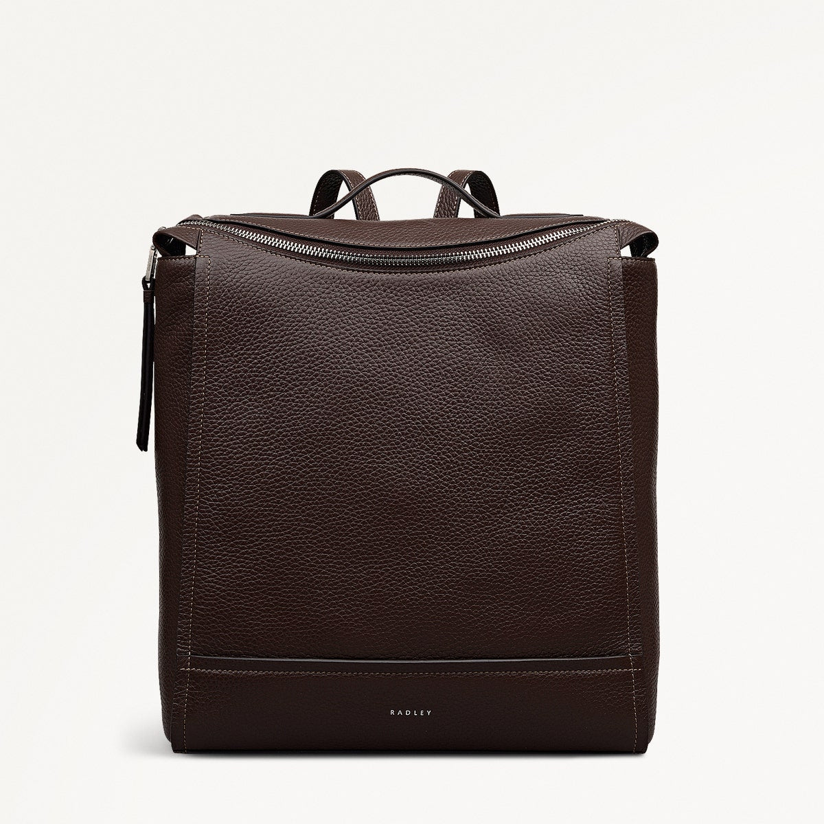 Oak Street Leather Medium Ziptop Backpack in Dark Oak - 112160