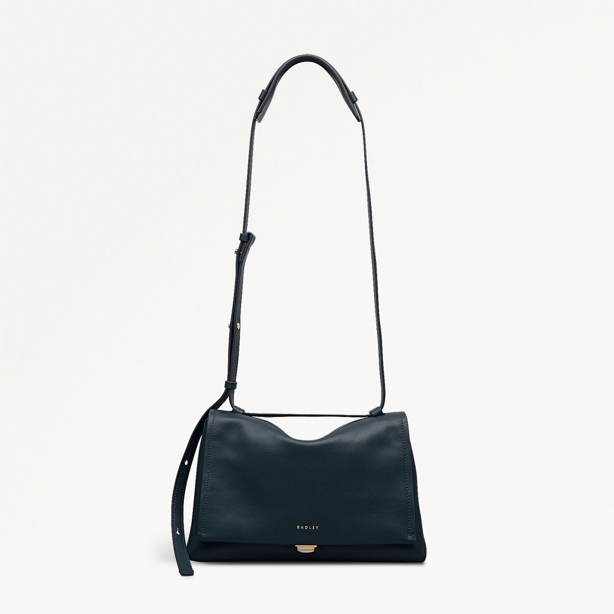 Mercer Street Leather Medium Flapover Shoulder Bag in Teal - 112178