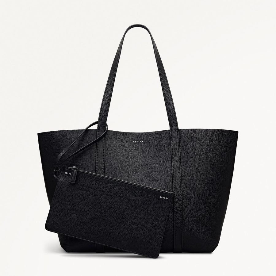 Hanbury Row Large Open Top Tote Bag in Black - 112182
