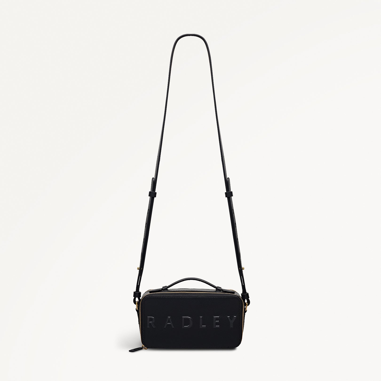 Calvert Road Leather Zip Around Cross Body Bag in Black - 112203