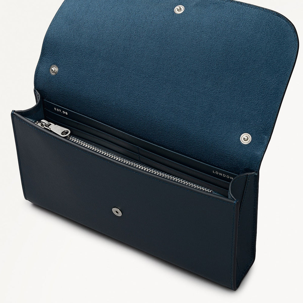 The Rathbone Leather Micro Flapover Cross Body Bag in Teal - 112206