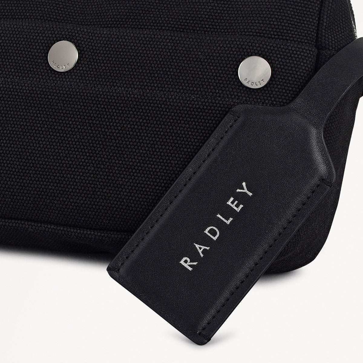 Hadleigh Place Fabric Small Ziptop Cross Body Bag in Black - 112213