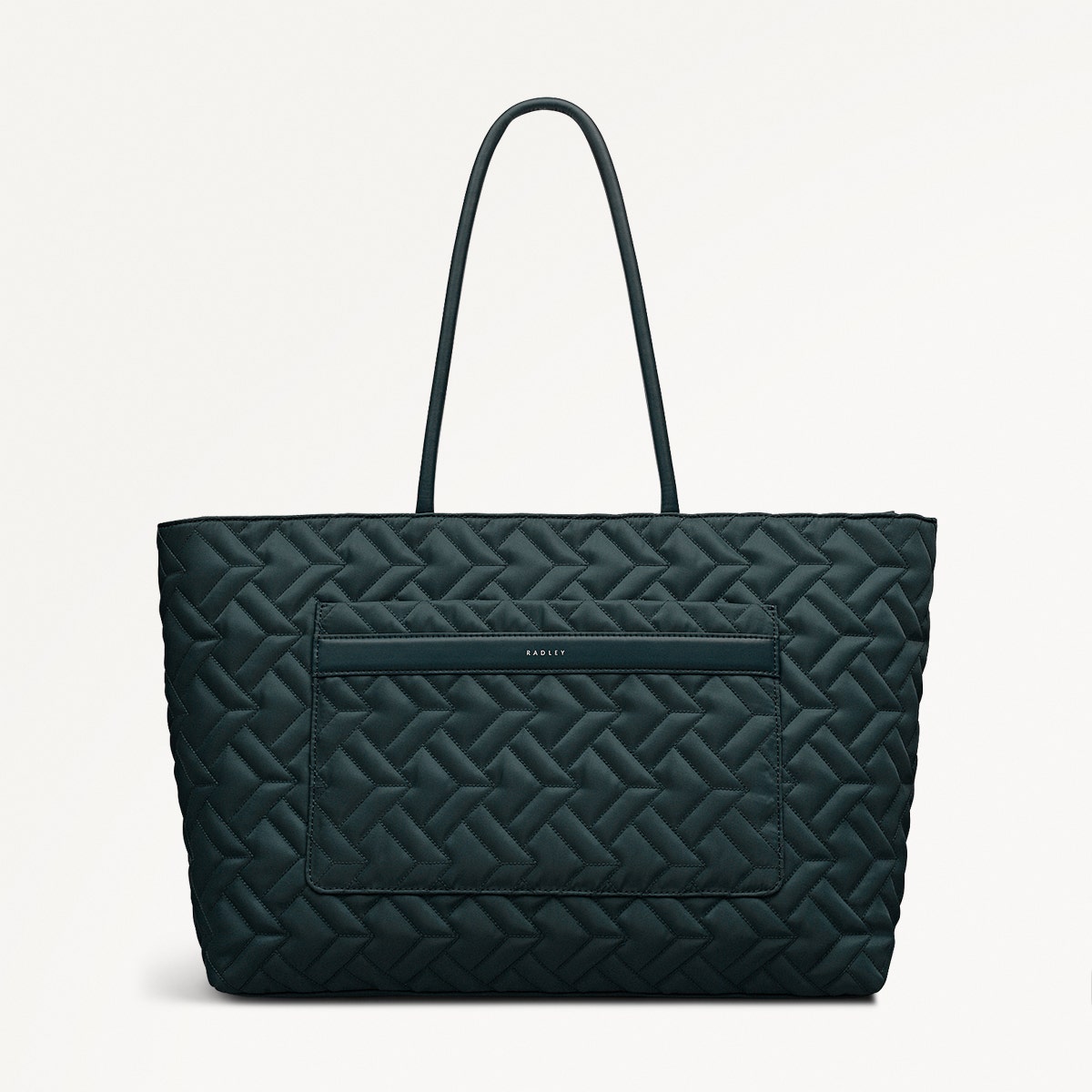 Holland Park Fabric Large Ziptop Tote Bag in Teal - 112215