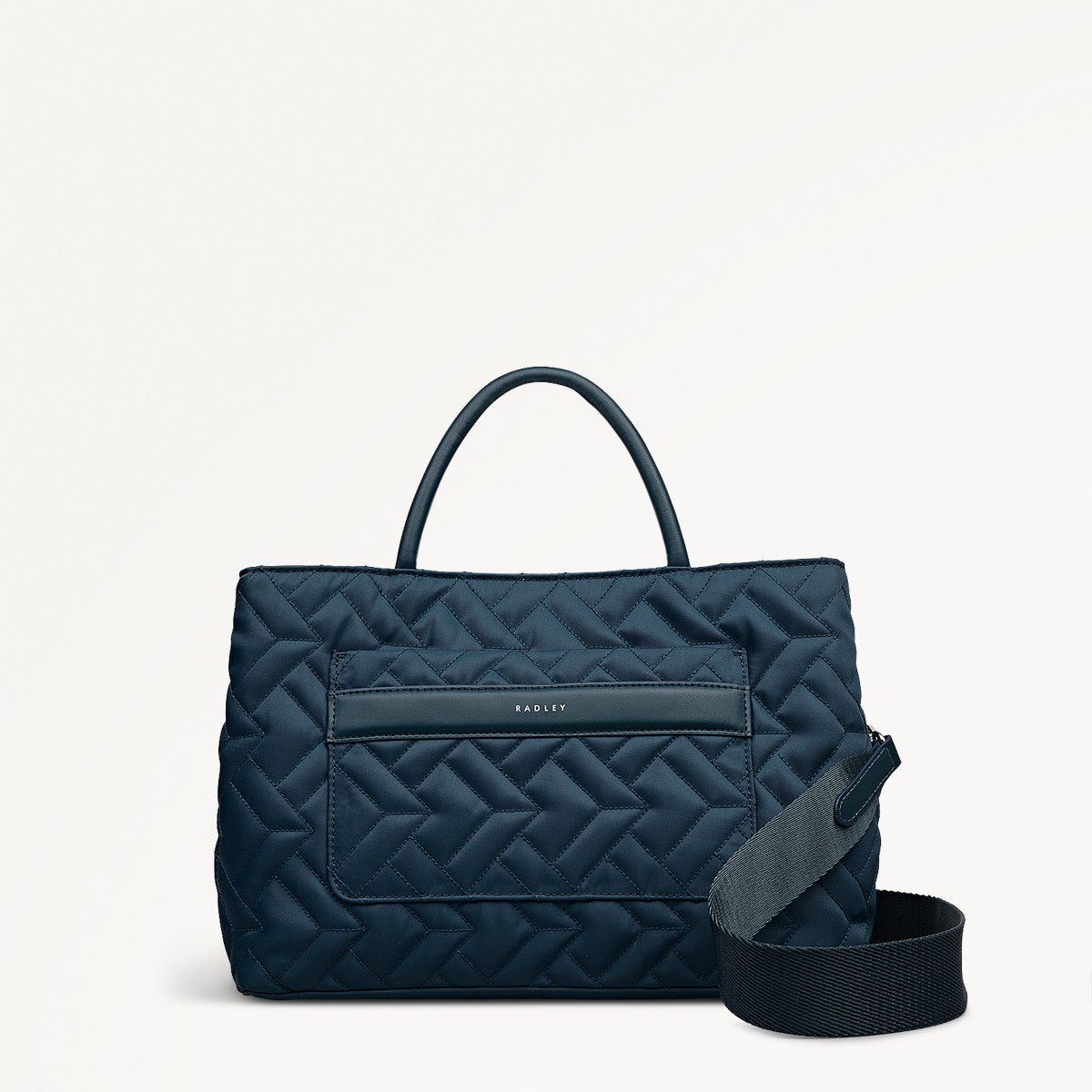 Holland Park Fabric Medium Ziptop Grab Bag in Teal - 112216