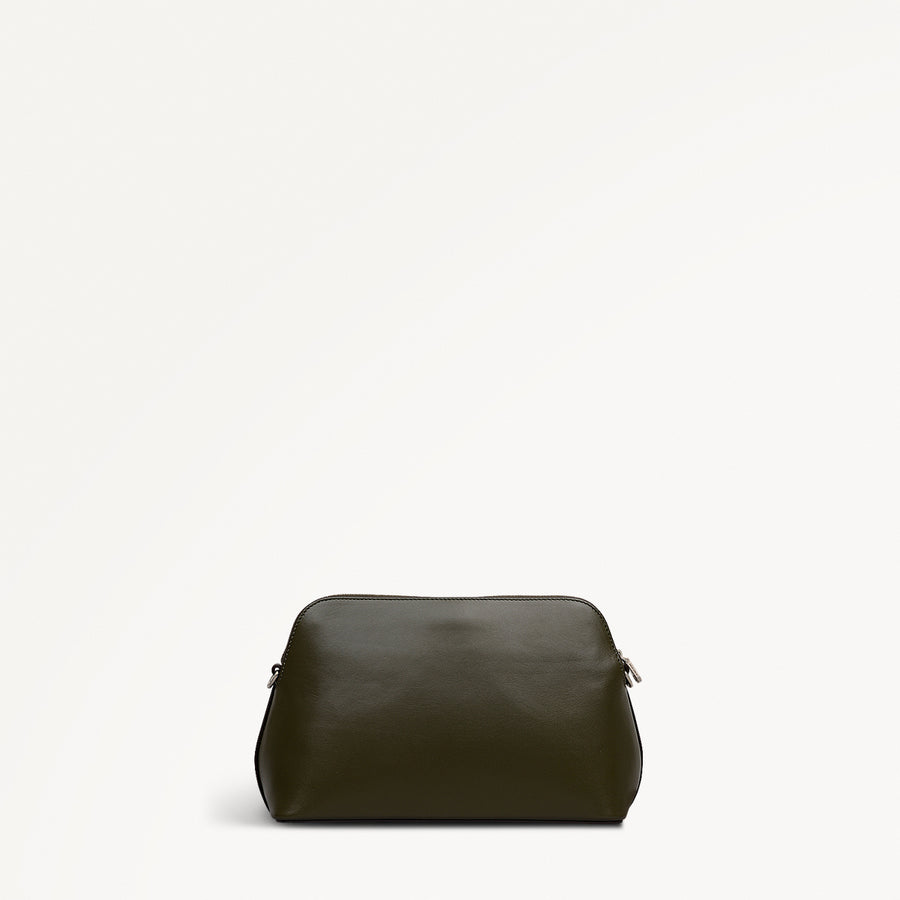 Liverpool Street Leather Medium Ziptop Cross Body Bag in Pine Needle - 112248