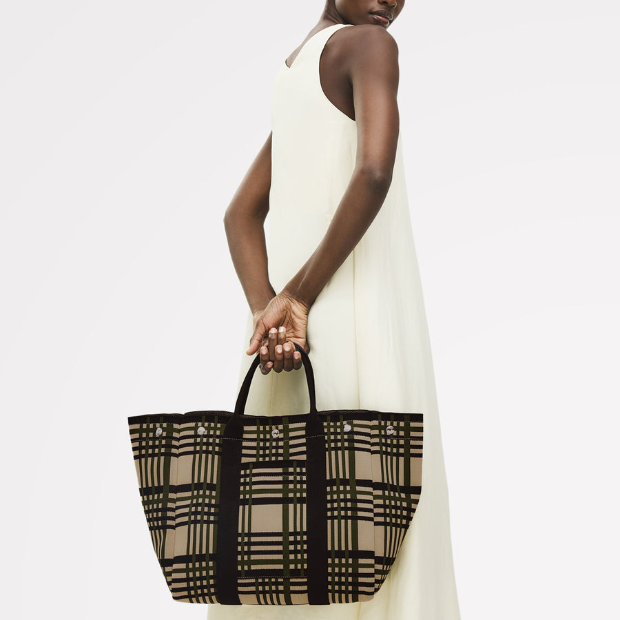 Hadleigh Place Fabric Large Open Top Tote Bag in Porcini - 112294