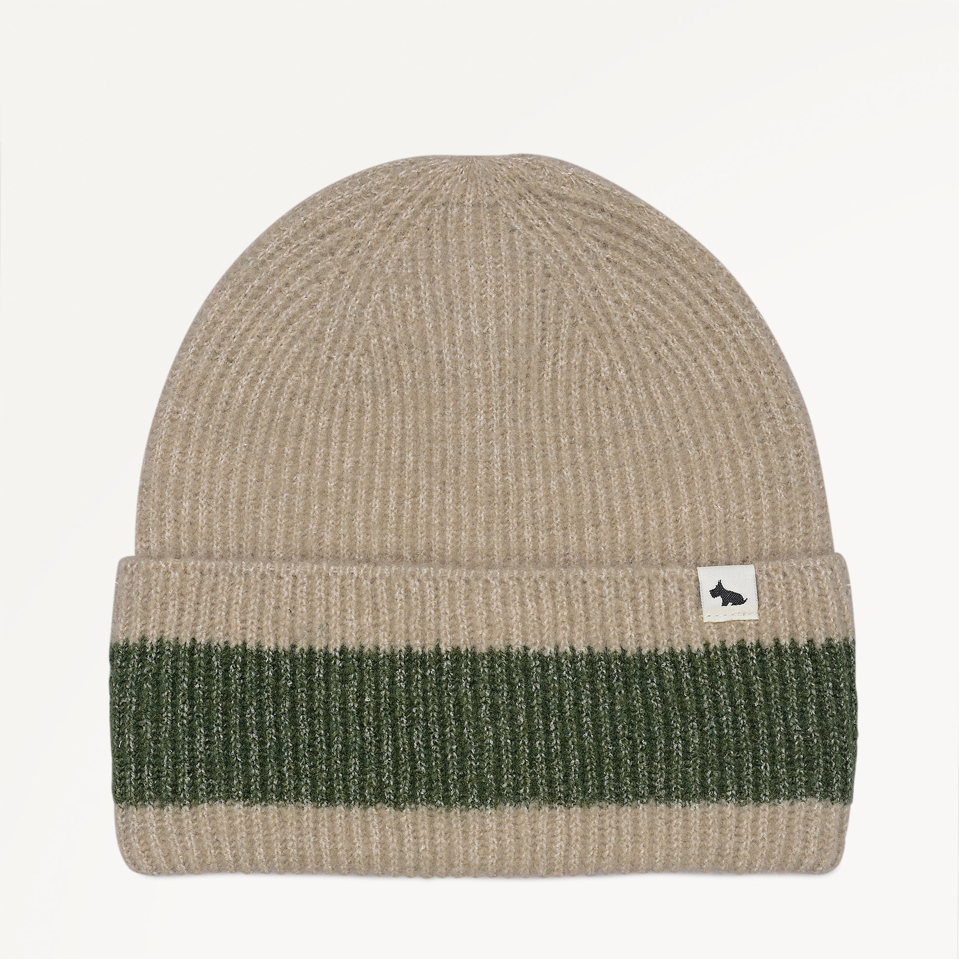 Knitters Lane Fabric Knitted Hat in Oatmeal Marl - 112505
