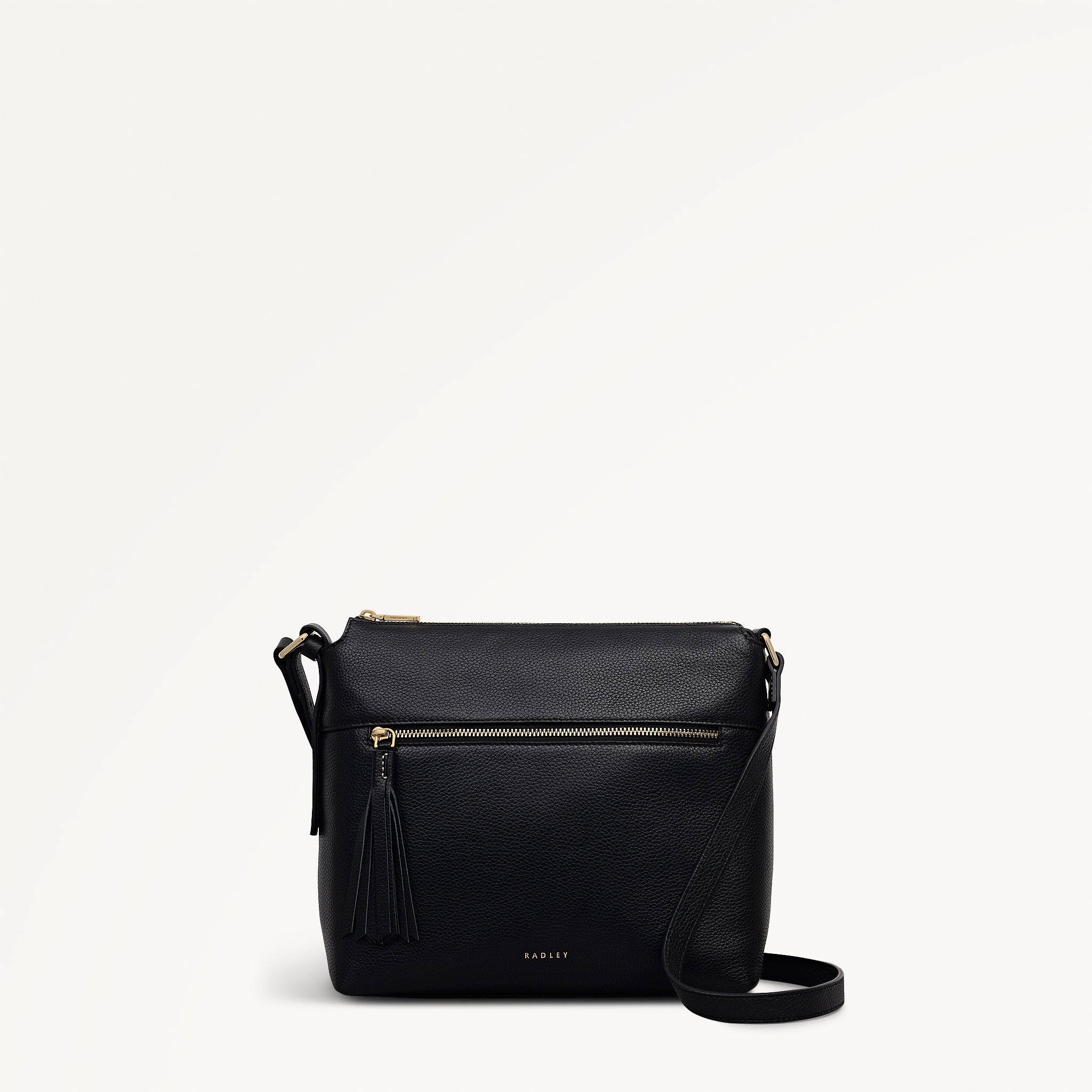 Black Small Ziptop Cross Body | Fountain Mews AW25