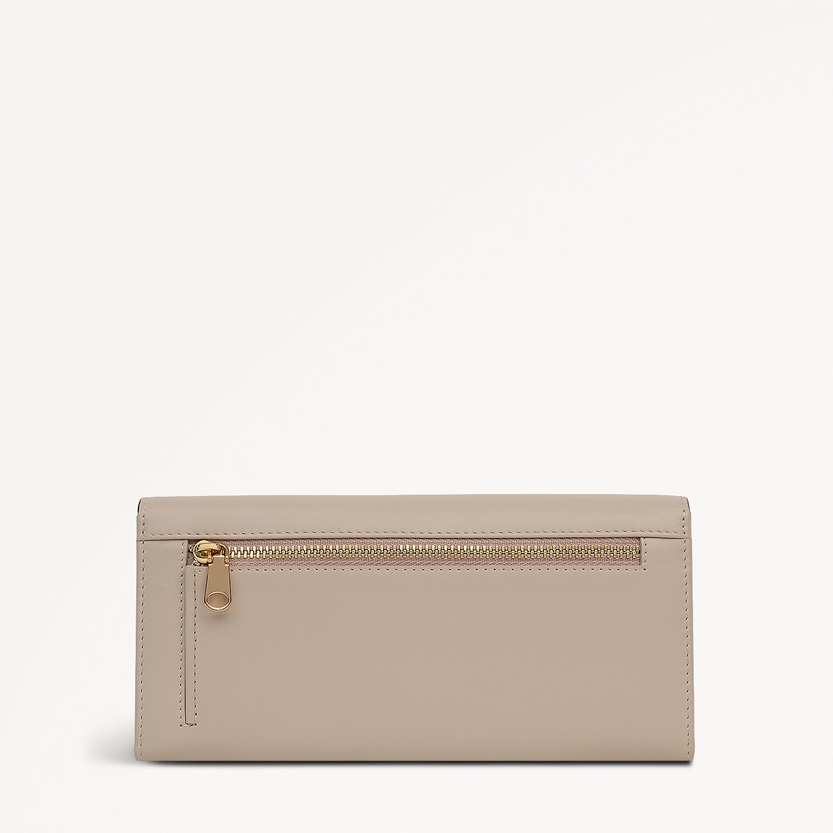 Magic Carousel Leather Large Flapover Wallet in Porcini - 112787