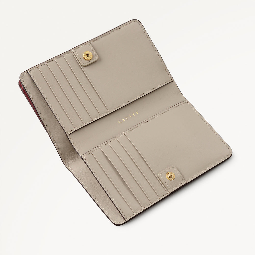 Magic Carousel Leather Medium Bifold Wallet in Carmine - 112790