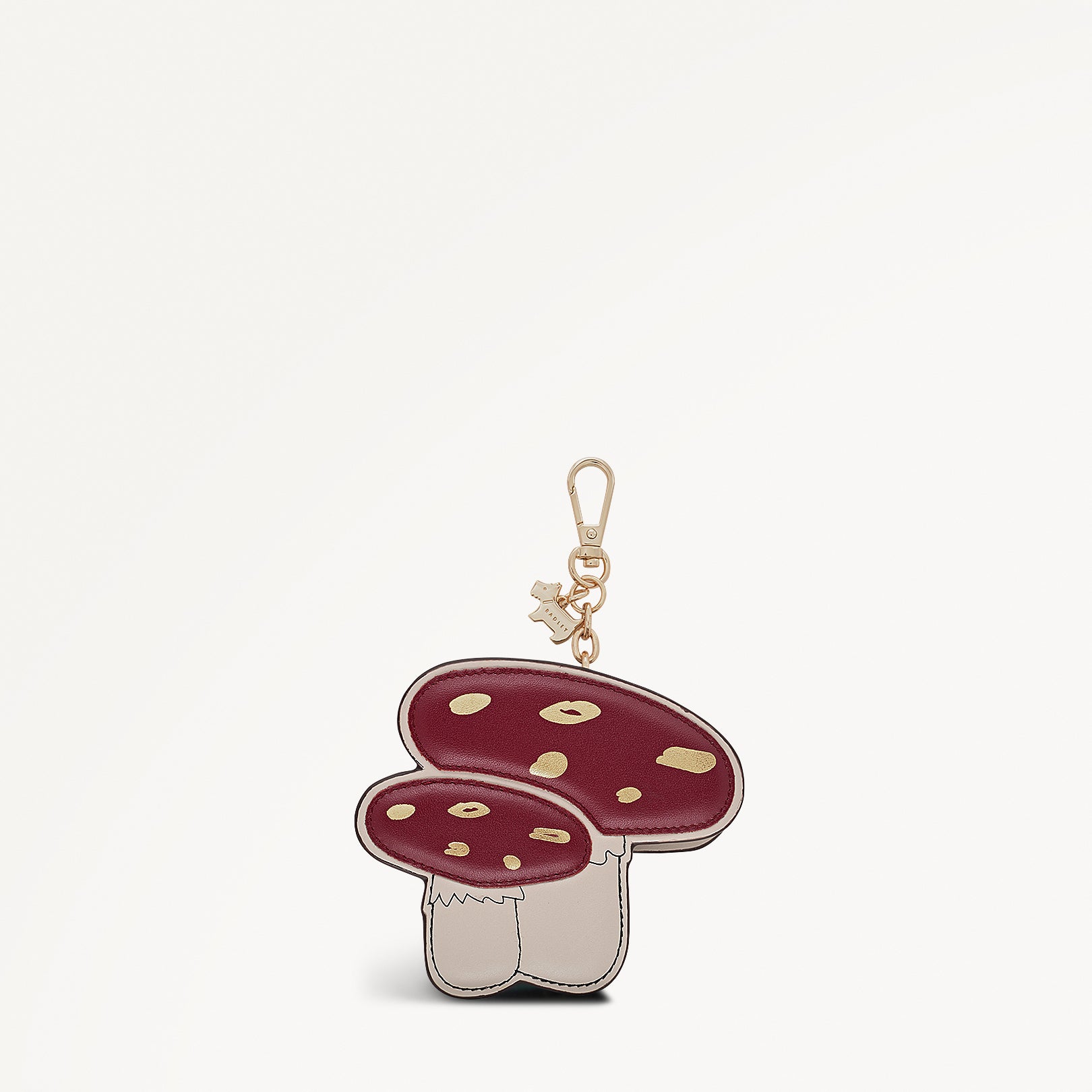 Mushroom Mate Leather Small Ziptop Coin Purse in Carmine - 112795