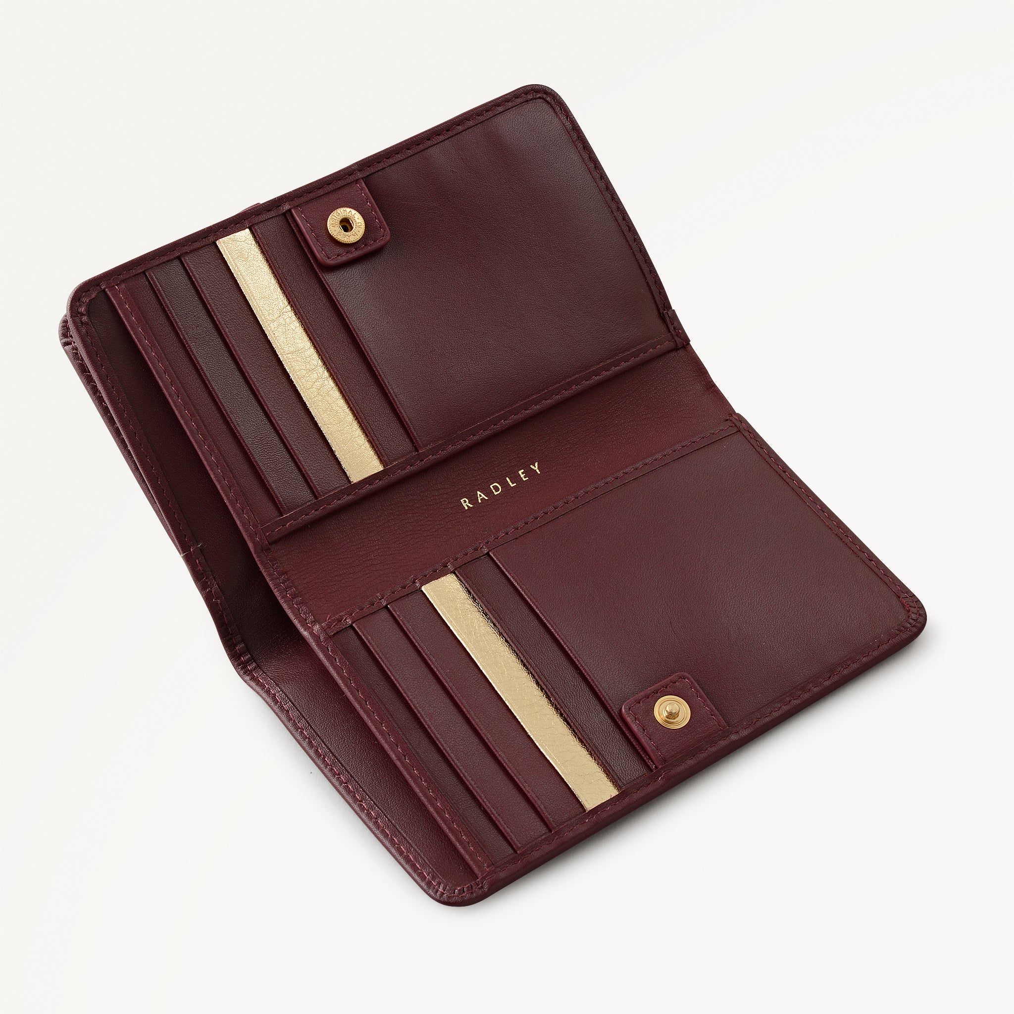 It's Written In The Snowflakes Leather Medium Bifold Wallet in Dark Cherry - 112853