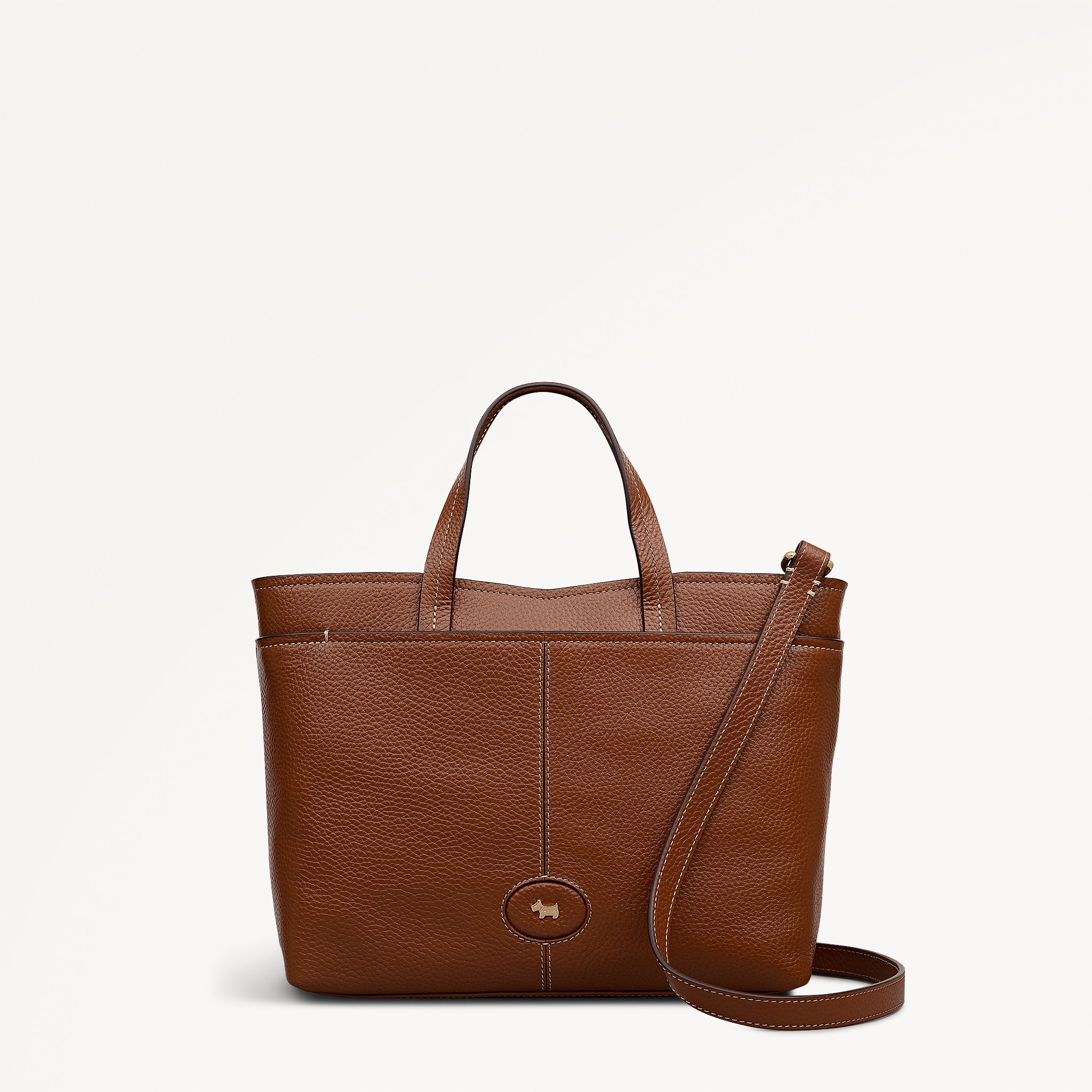 Maldon Mews Medium Ziptop Satchel Cognac - 112922