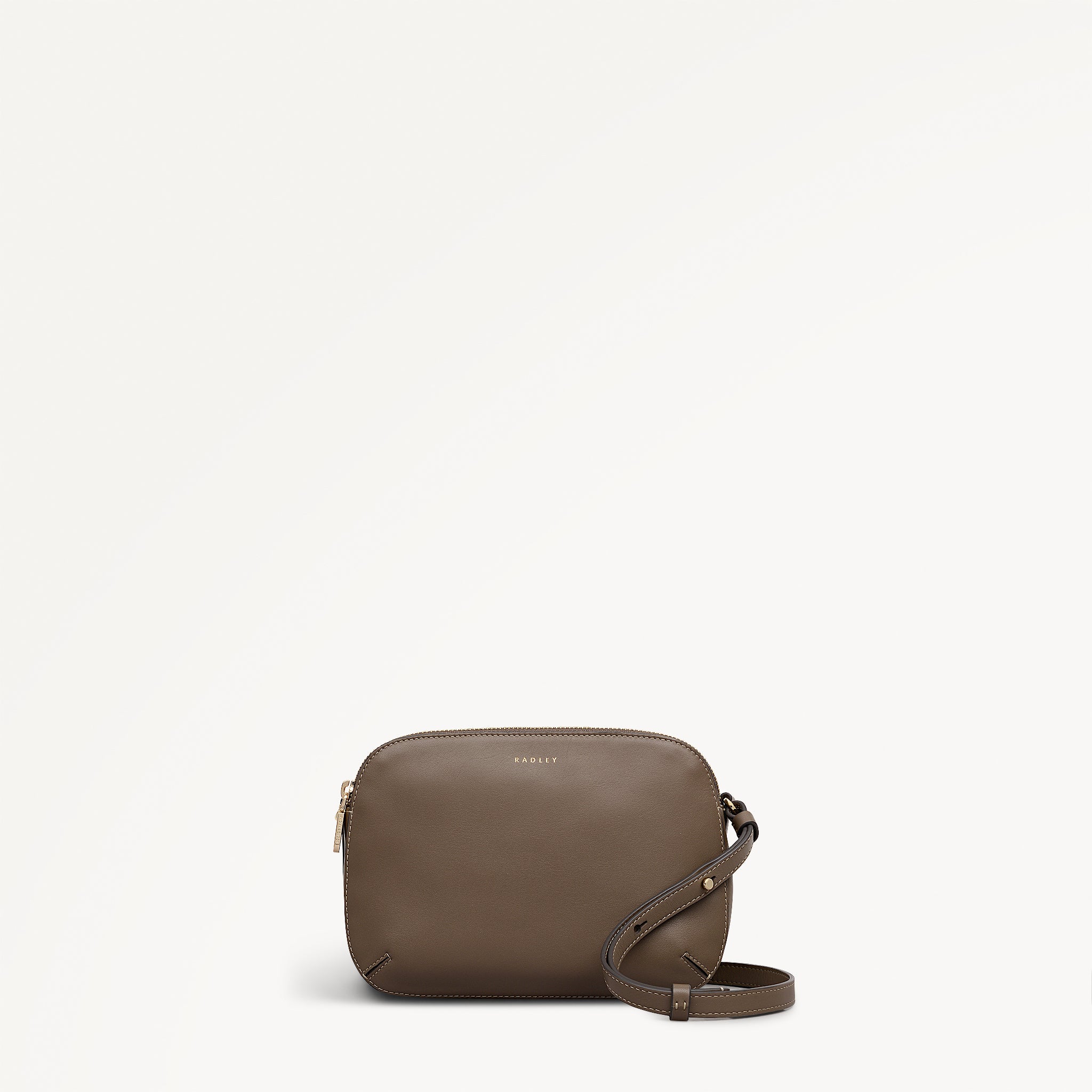 Coffee Medium Ziptop Cross Body Bag | Dukes Place SS26