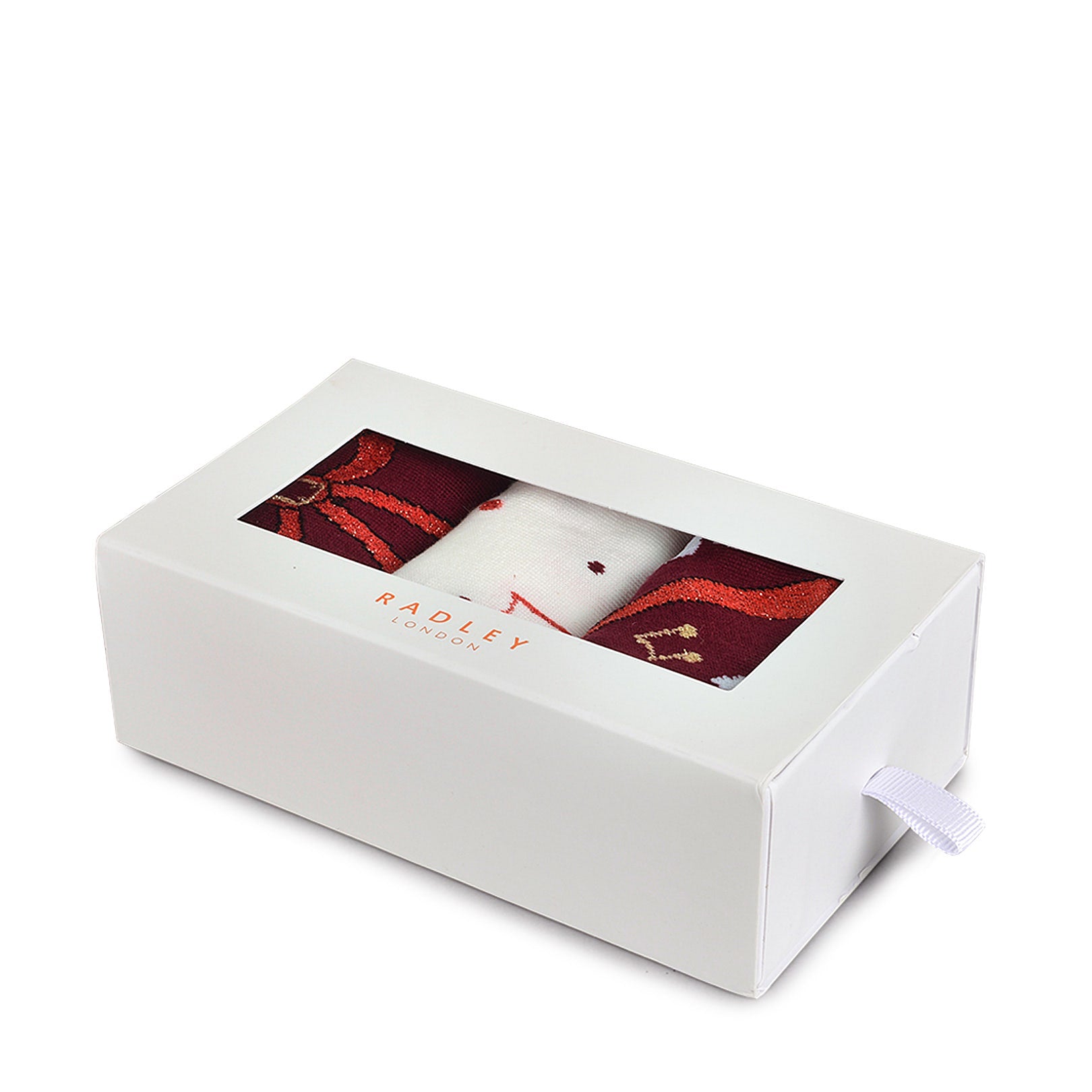 Song Birds Fabric Sock Set in Cranberry - G2505604