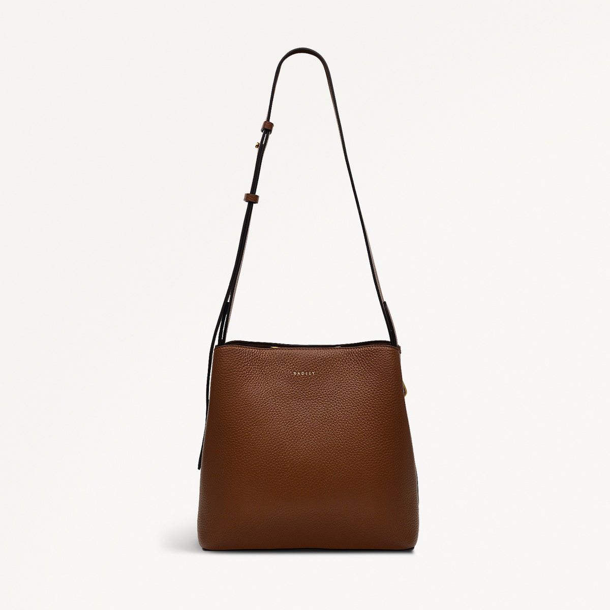 Dukes Place Leather Medium Compartment Crossbody Bag in Saddle - H2027211