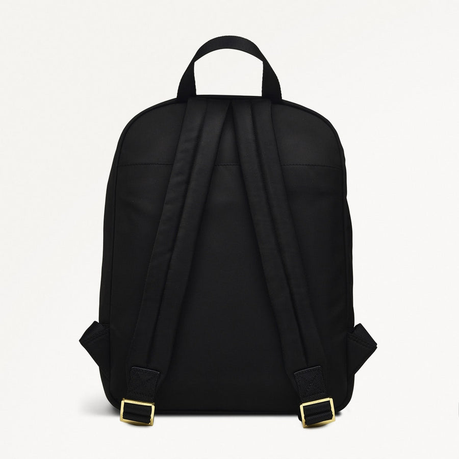 Holland Park Fabric Medium Ziptop Backpack in Black - H2055001