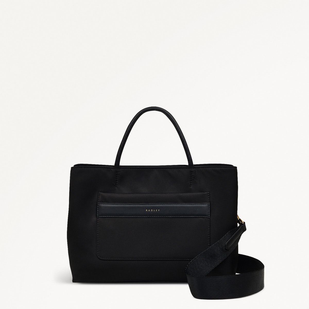 Holland Park Fabric Medium Ziptop Grab Bag in Black - H2057001