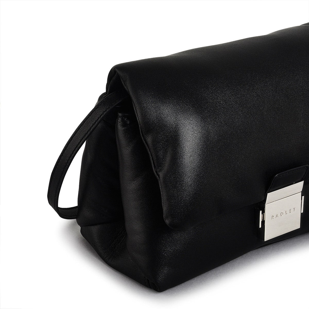 Bond Court Leather Small Flapover Crossbody Bag in Black - H2159001