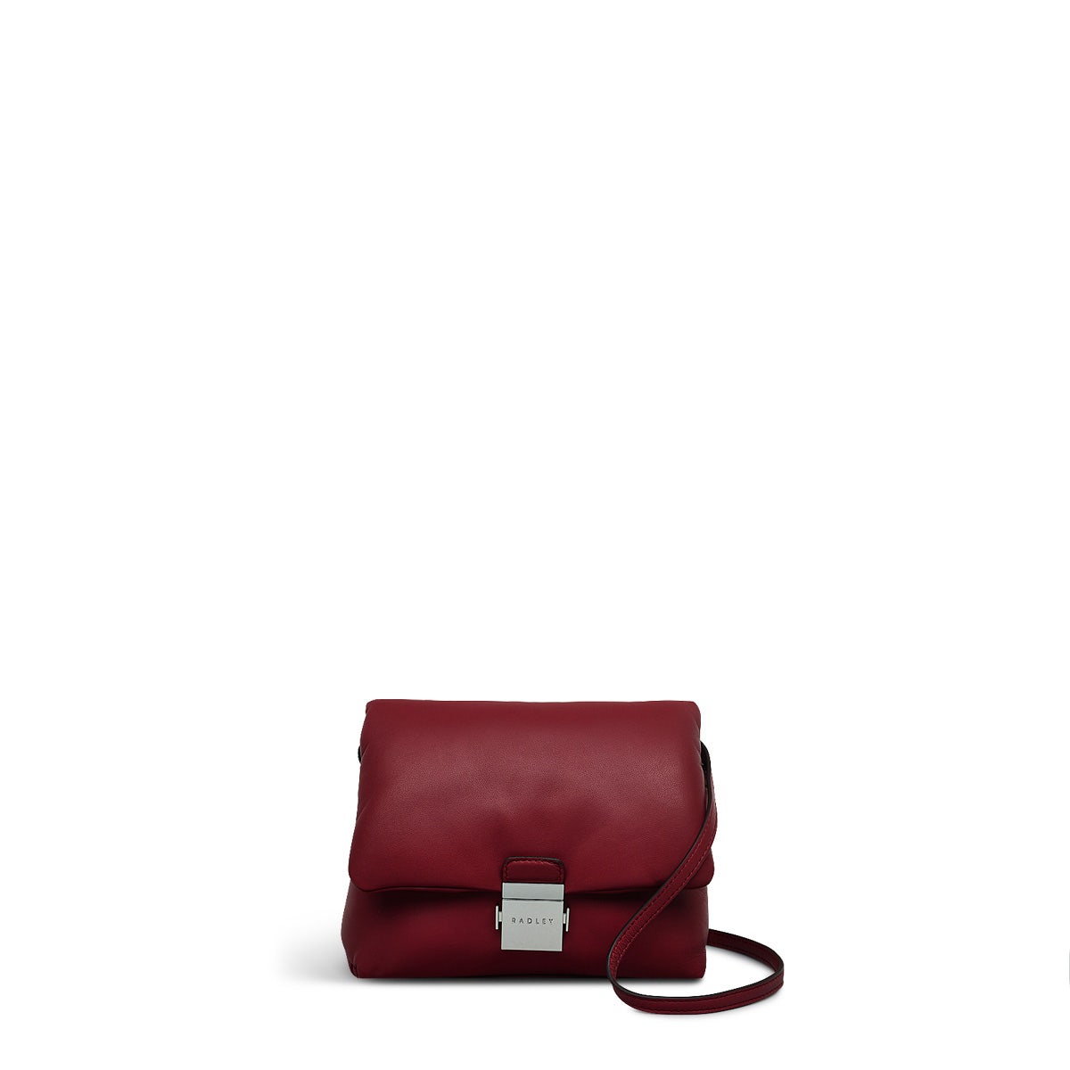 Bond Court Leather Small Flapover Crossbody Bag in Cranberry - H2160604