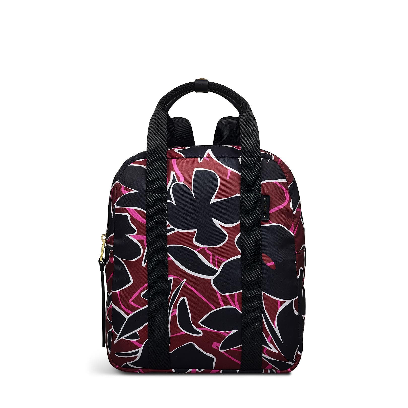 Canford Gardens Leather Small Zip Around Backpack in Merlot - H2285603