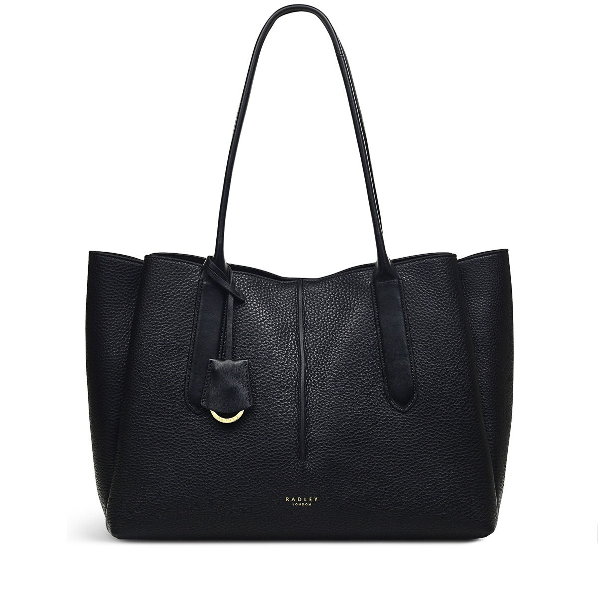 Hillgate Place Leather Large Open Top Tote Bag in Black - H6749001