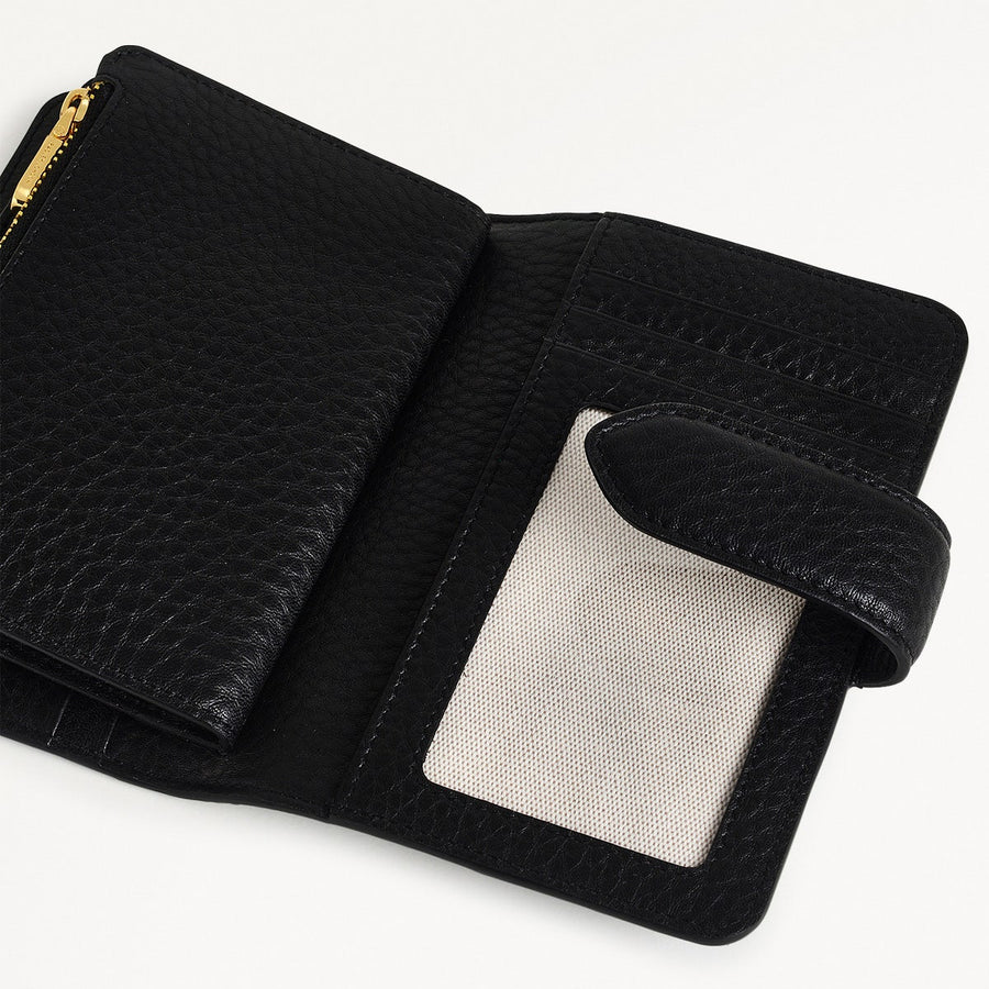 Hillgate Leather Medium Bifold Wallet in Black - S1865001