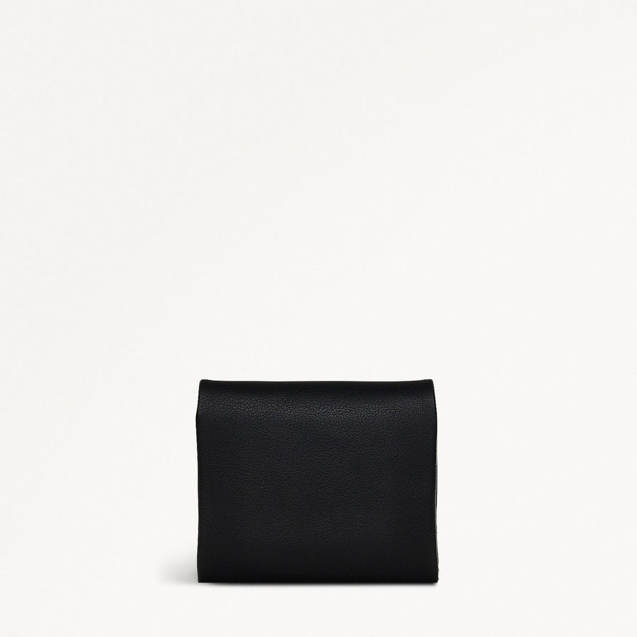 Mallow Street Leather Small Flapover Wallet in Black - S1873001