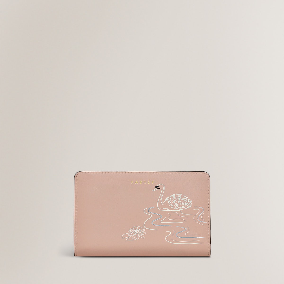 Swanning Around Leather Medium Bifold Wallet in Prairie Pink - S1932688