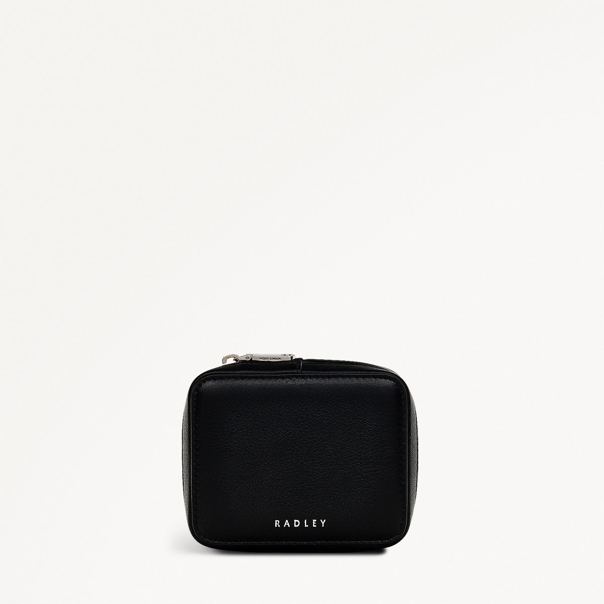 Commute Street Leather Small Zip Around Jewellery Pouch in Black - S1989001