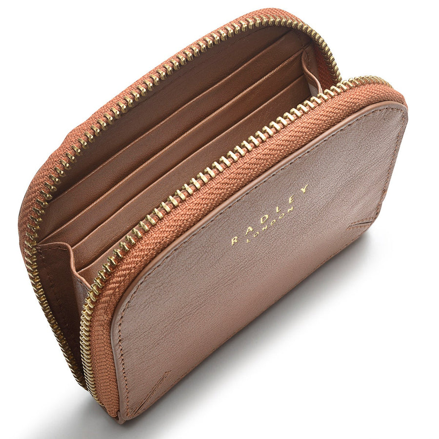 Dukes Place Leather Medium Zip Around Wallet in Dark Butter - S5971260