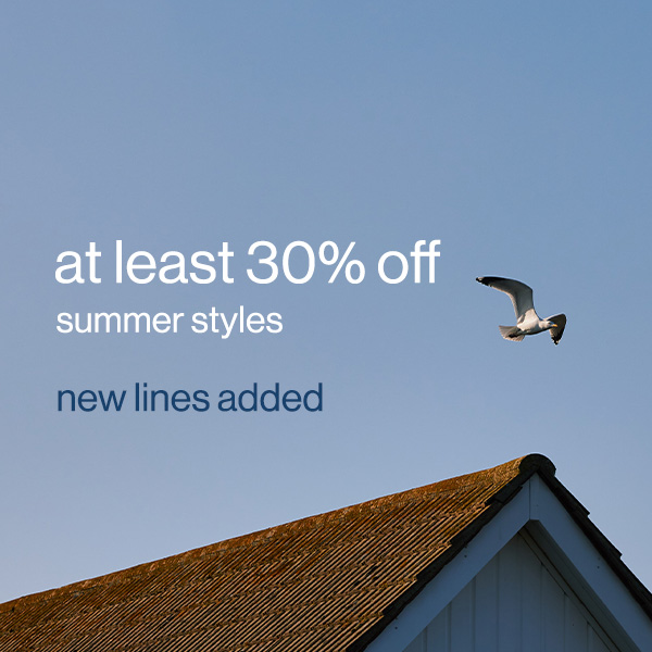 Shop at least 30% Off summer styles