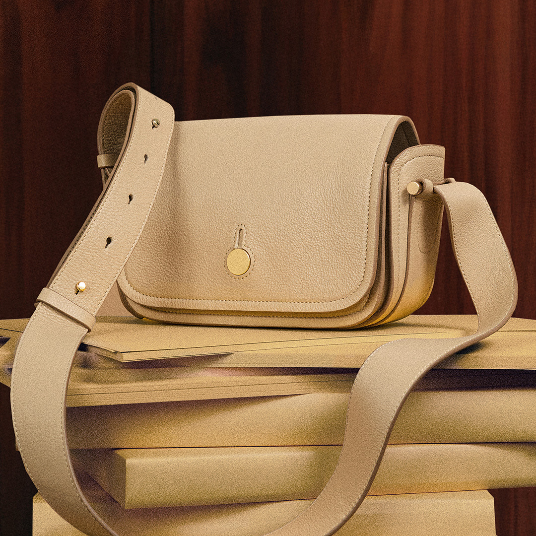 Bathurst Mews Medium Flapover Crossbody Stone