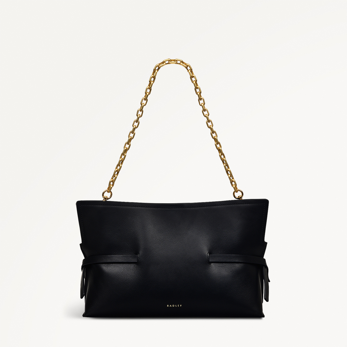 Fleet Street Medium Open Top Clutch Black