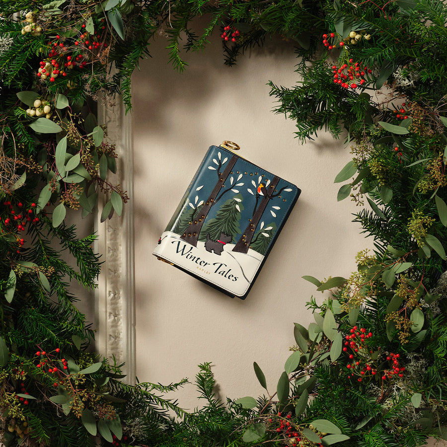 Book Street Leather Small Flapover Cross Body Bag in Teal - 112318