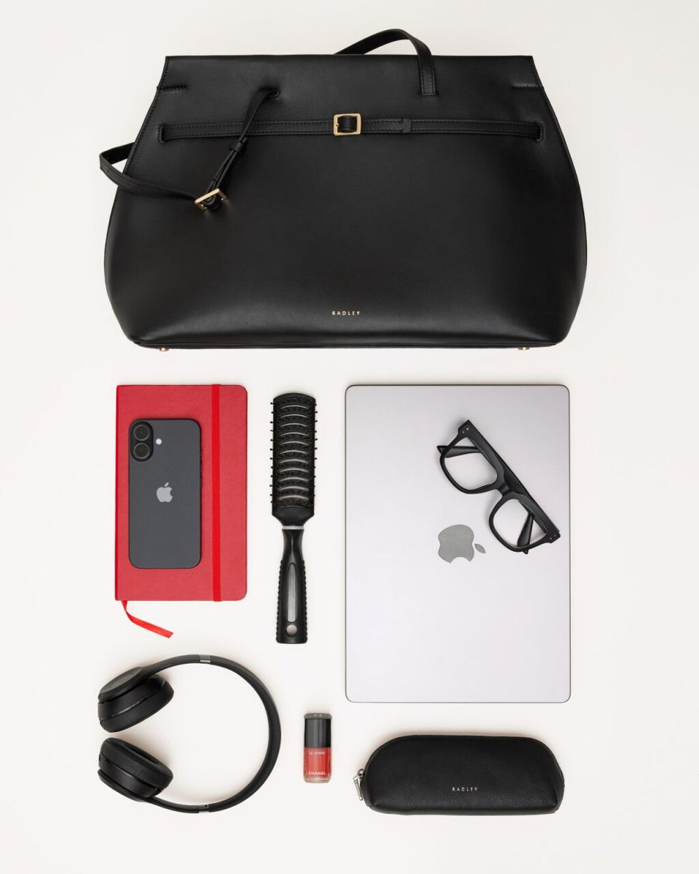 The Christina Leather Large Ziptop Shoulder Bag in Porcini - 112197