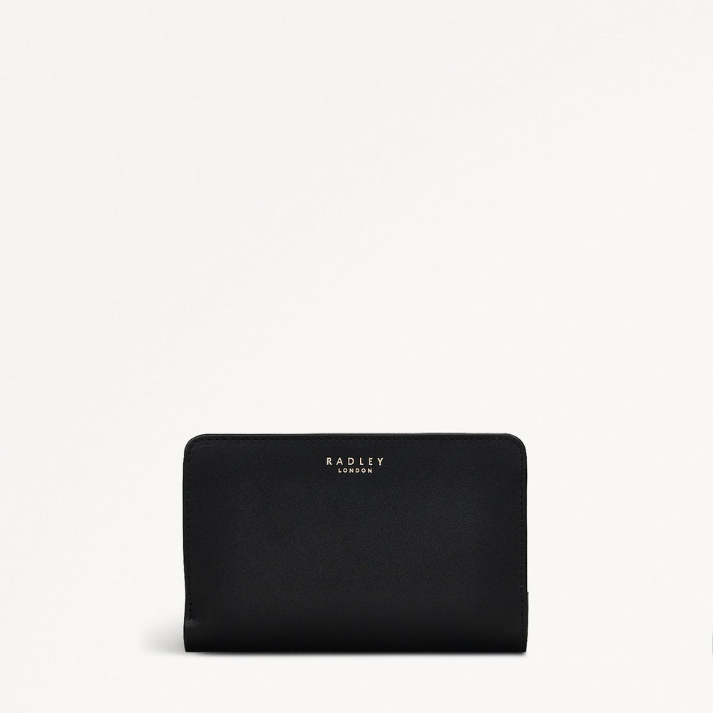 Heritage Dog Outline Leather Medium Bifold Wallet in Black - 10442