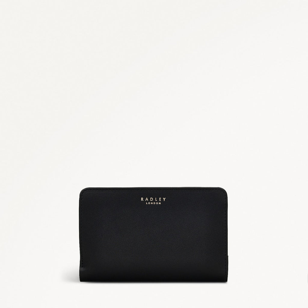 Heritage Dog Outline Leather Medium Bifold Wallet in Black - 10442