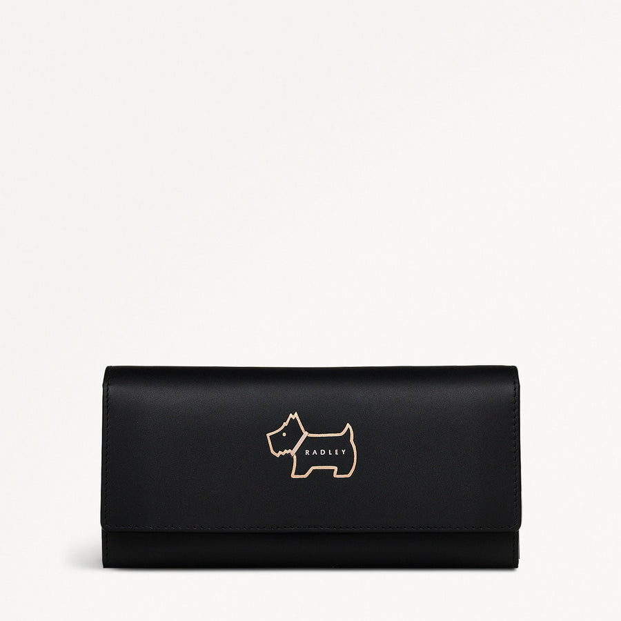 Heritage Dog Outline Large Flapover Wallet - RSM10810